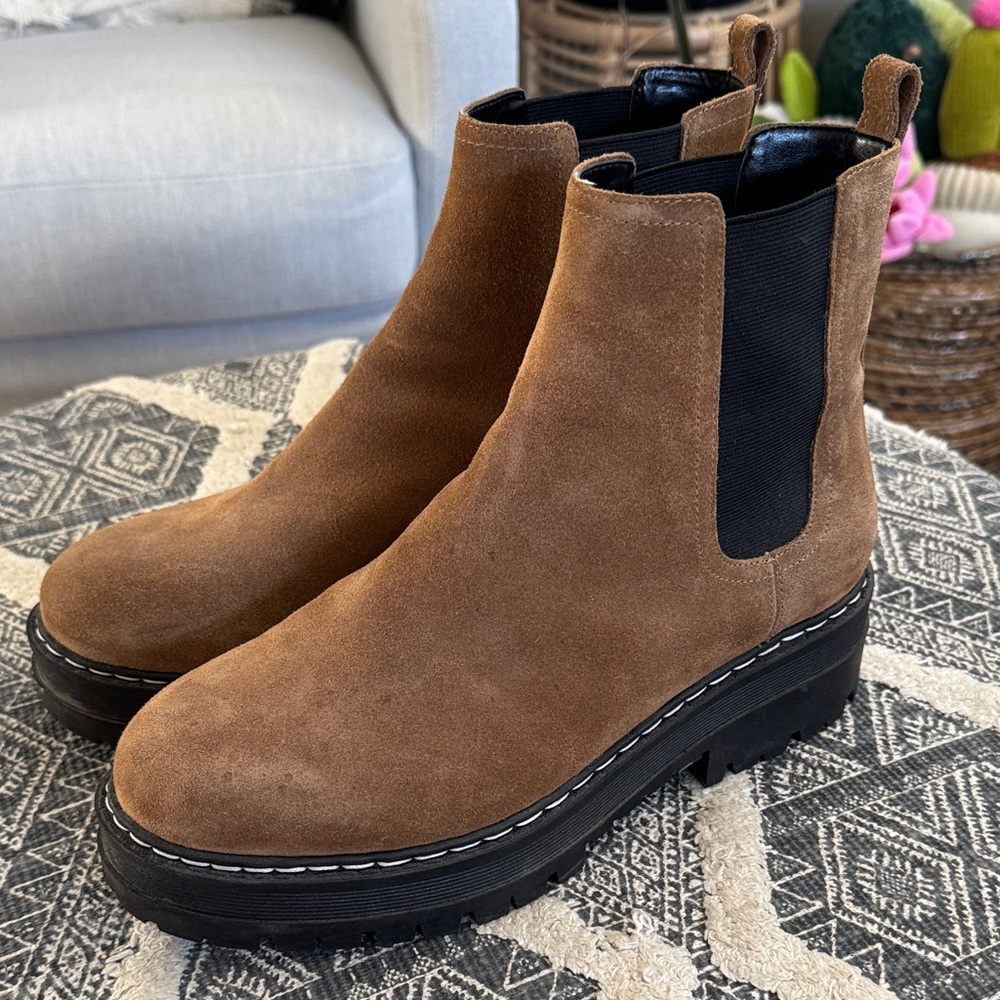 Marc Fisher Brown Suede Ankle Boots